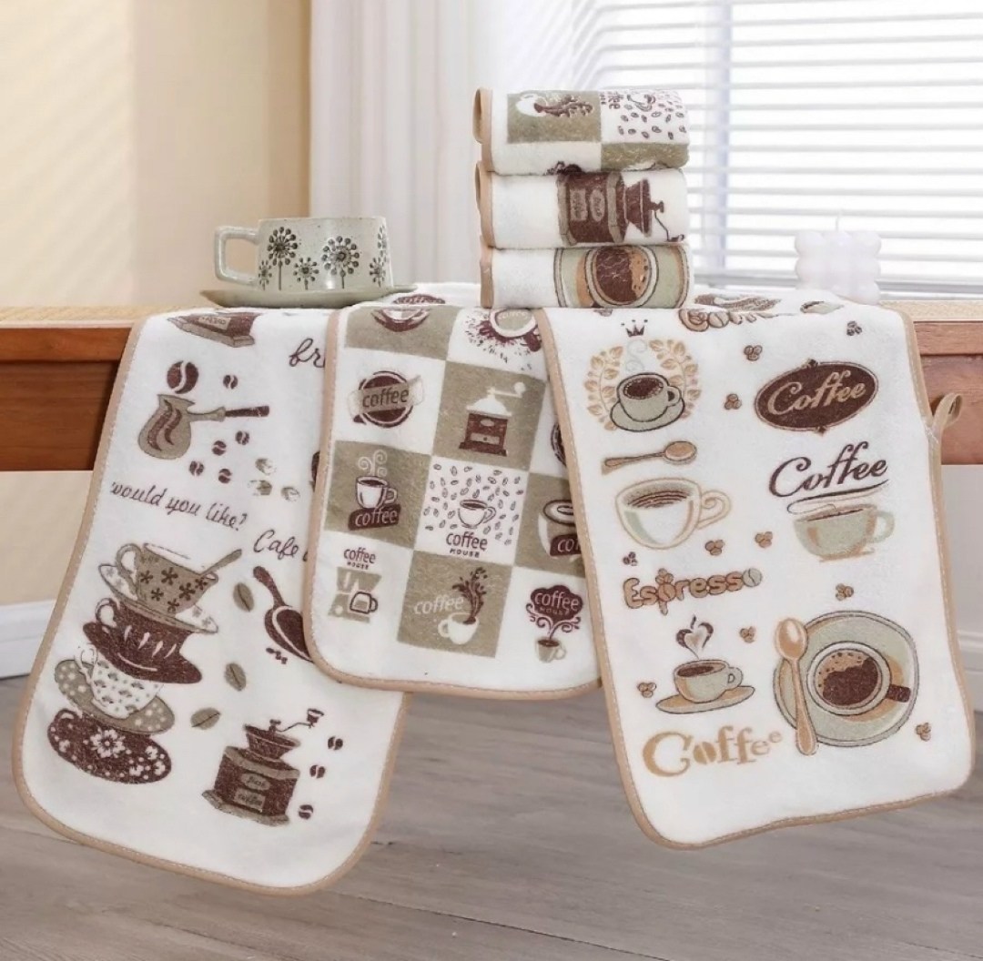 набор кухонные полотенец,полотенца для кухни,полотенца для кухни из микрофибры,кухонное полотенце из микрофибры кофе,кухонные полотенца для рук и посуды набор