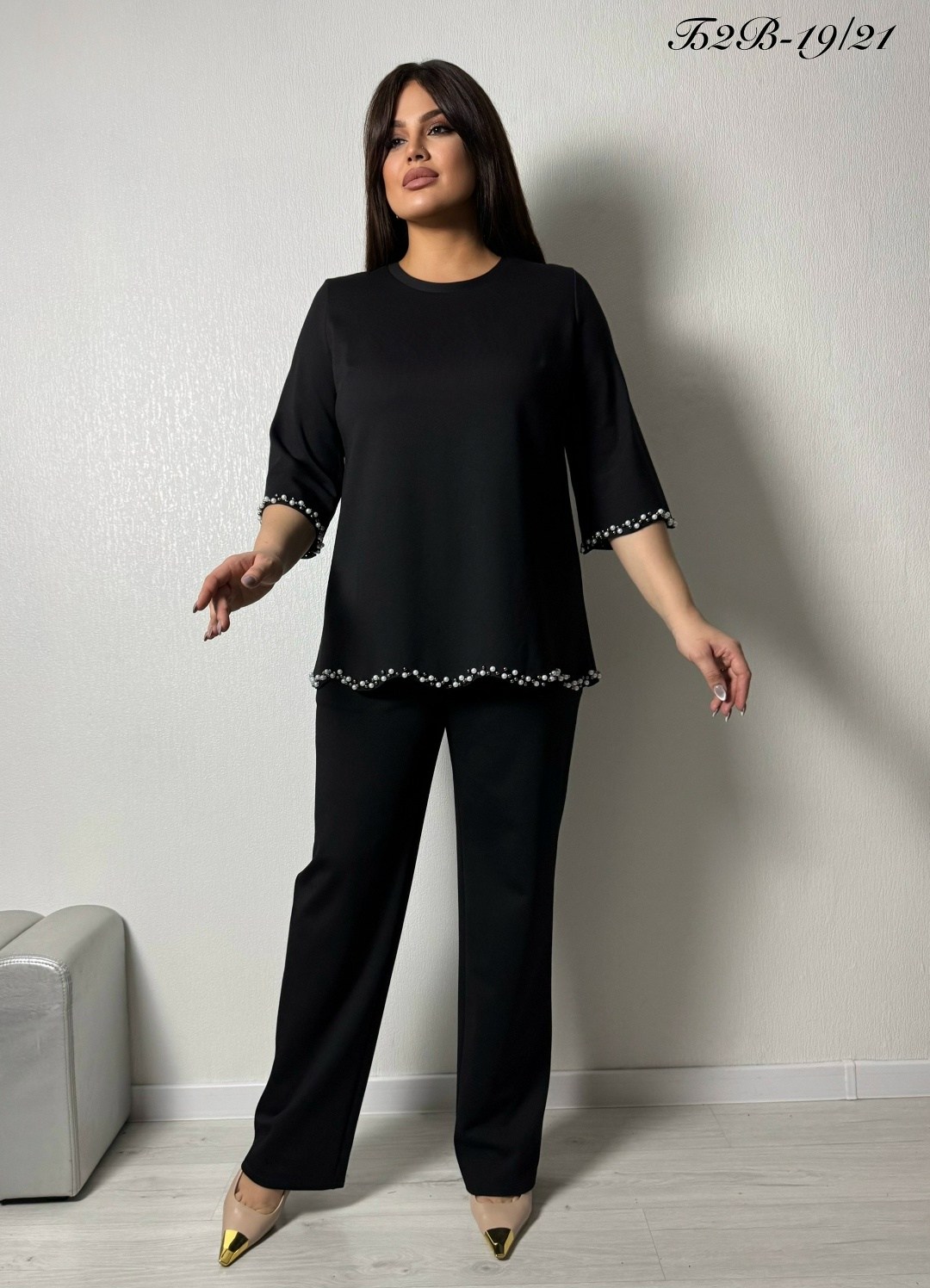 женский брючный костюм,брючный комплект mislana 1136,костюм с брюками,женский костюм,костюм брючный трикотажный