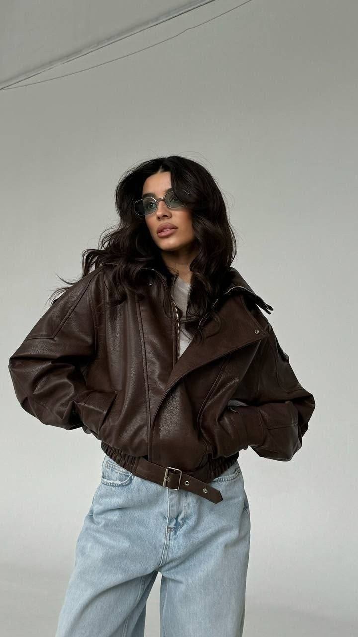 кожаная куртка,women’s fashion 90s leather jacket oversized brown bomber jacket,кожаный бомбер,коричневая куртка-бомбер оверсайз из искусственной кожи topshop,куртка бомбер оверсайз кожаная варенка