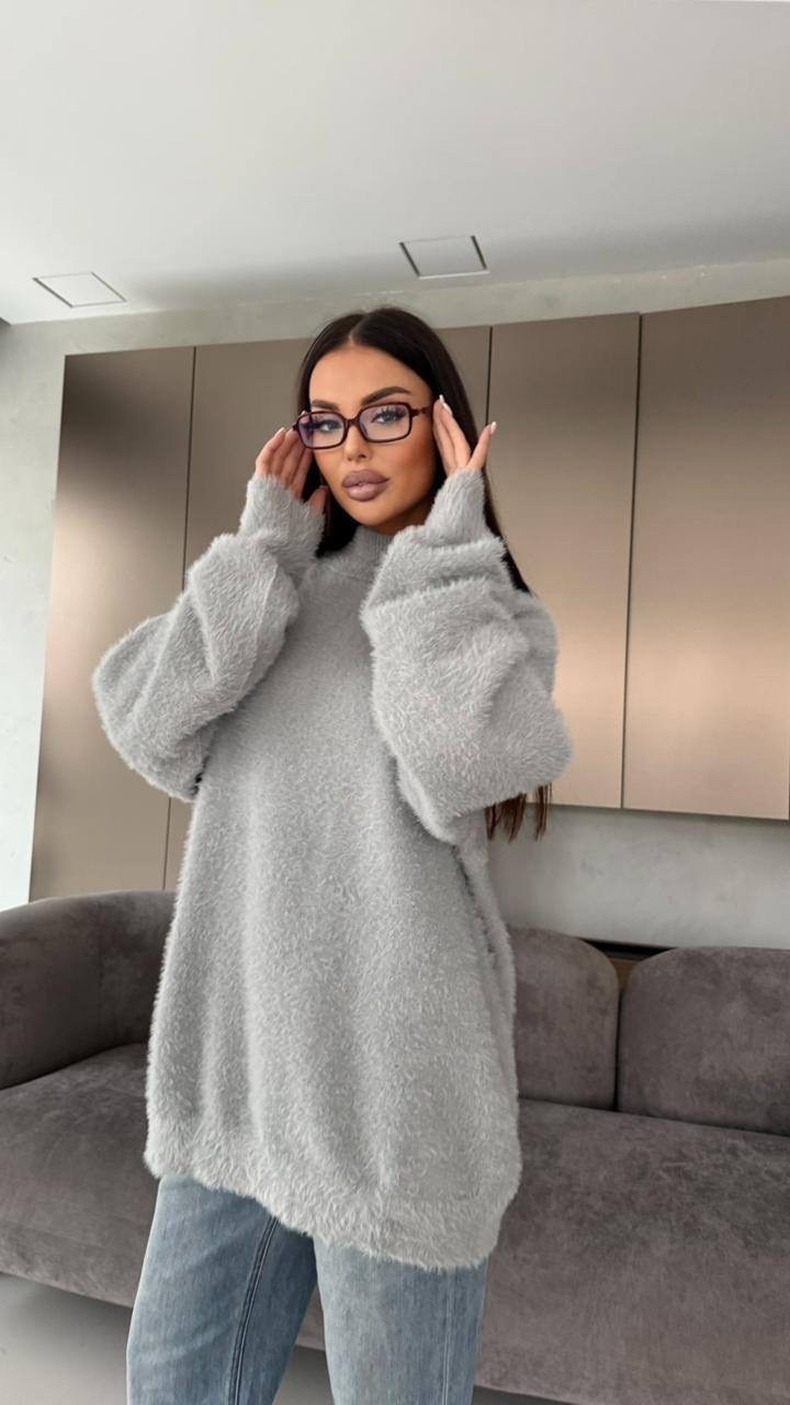 свитер оверсайз,свитер удлиненная,свитер оверсайз с шерстью,свитер оверсайз серый,свитер женский