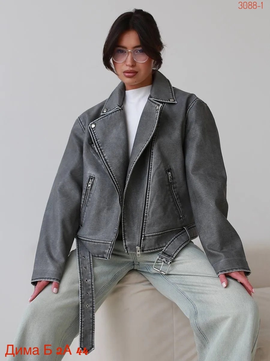 косуха винтажная кожаная куртка серая оверсайз mony,косуха винтажная куртка кожаная oversize серая monyken,кожаная куртка косуха,куртка косуха,косуха женская куртка кожаная oversize