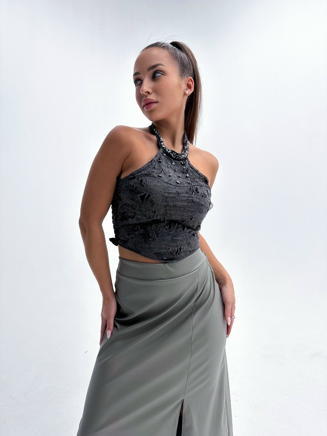 юбка,юбка женская,юбка миди,атласная юбка,юбка хаки макси