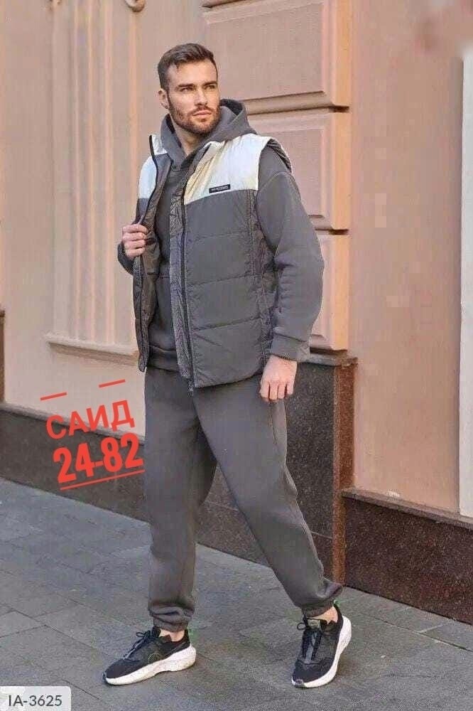 костюм на флисе,мужской теплый спортивный костюм на флисе с жилетом,костюм спортивный мужской,жилетка на синтепоне,жилет утепленный мужской