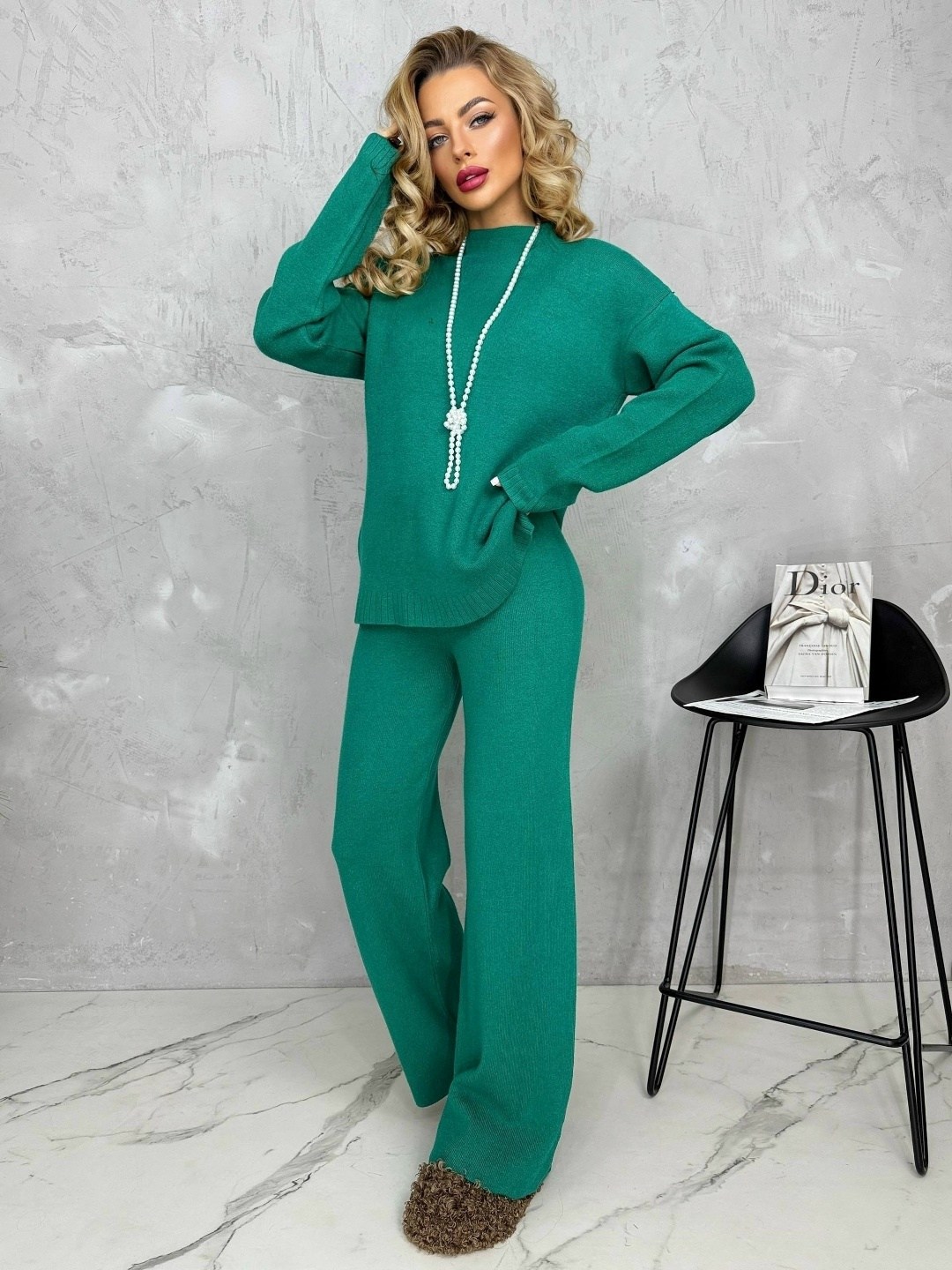 костюм двойка вязаный оверсайз voi-fashion,костюм трикотажный теплый с брюками amsia,костюм вязаный оверсайз win_hp fashion,костюм со штанами,костюм молочный