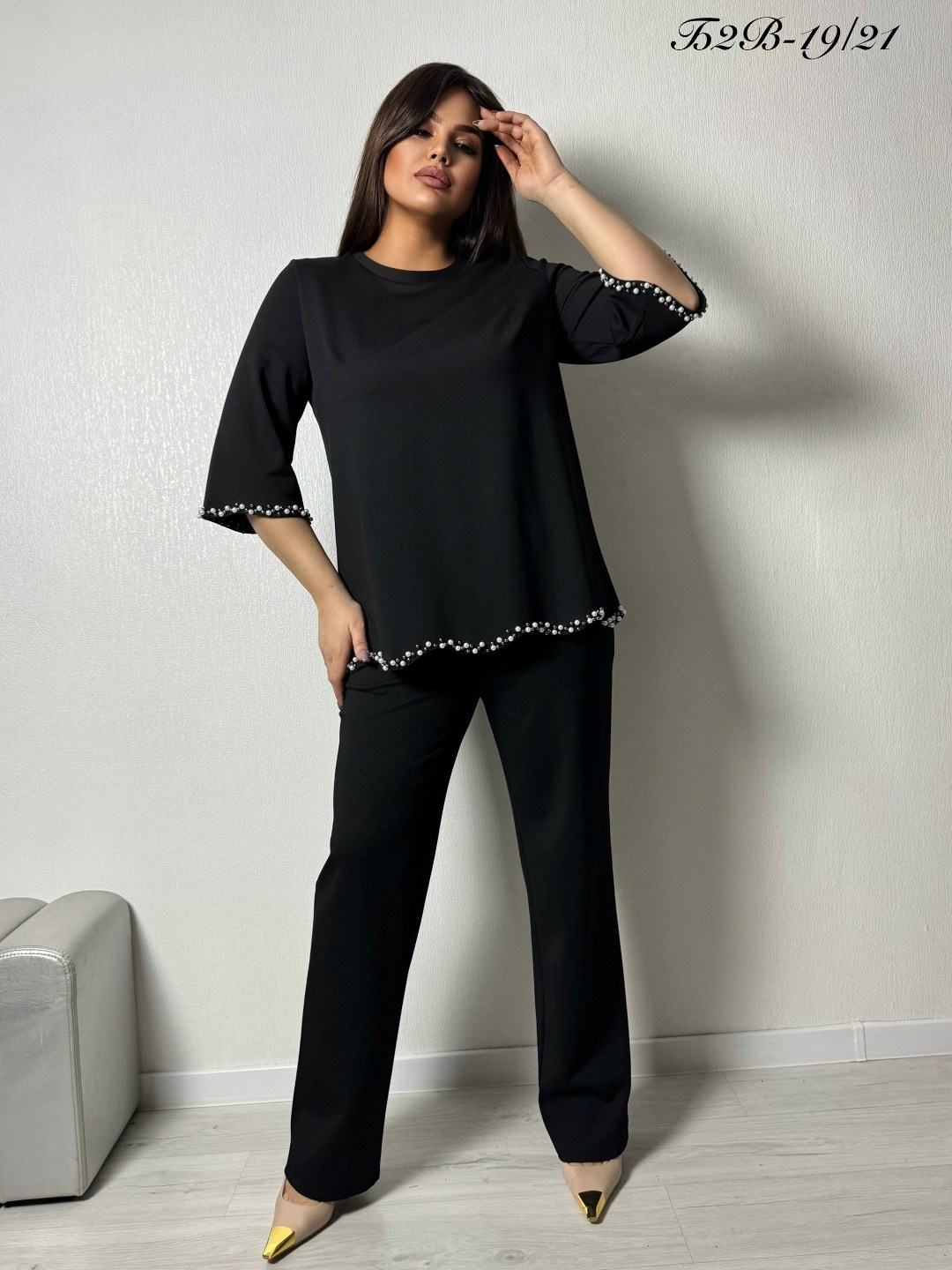 женский брючный костюм,брючный комплект mislana 1136,костюм с брюками,женский костюм,костюм брючный трикотажный