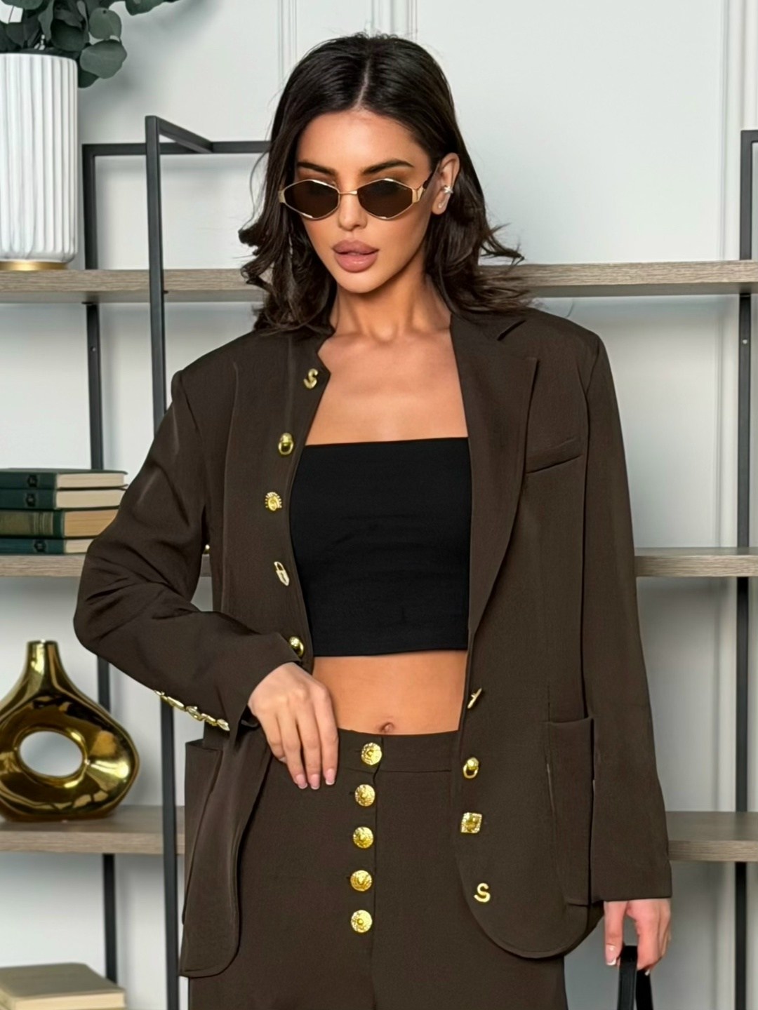 костюм тройка брючный деловой с жилеткой - корсетом sevacelara,костюм женский брючный,пиджак классический,женский костюм,брючные костюмы для женщин