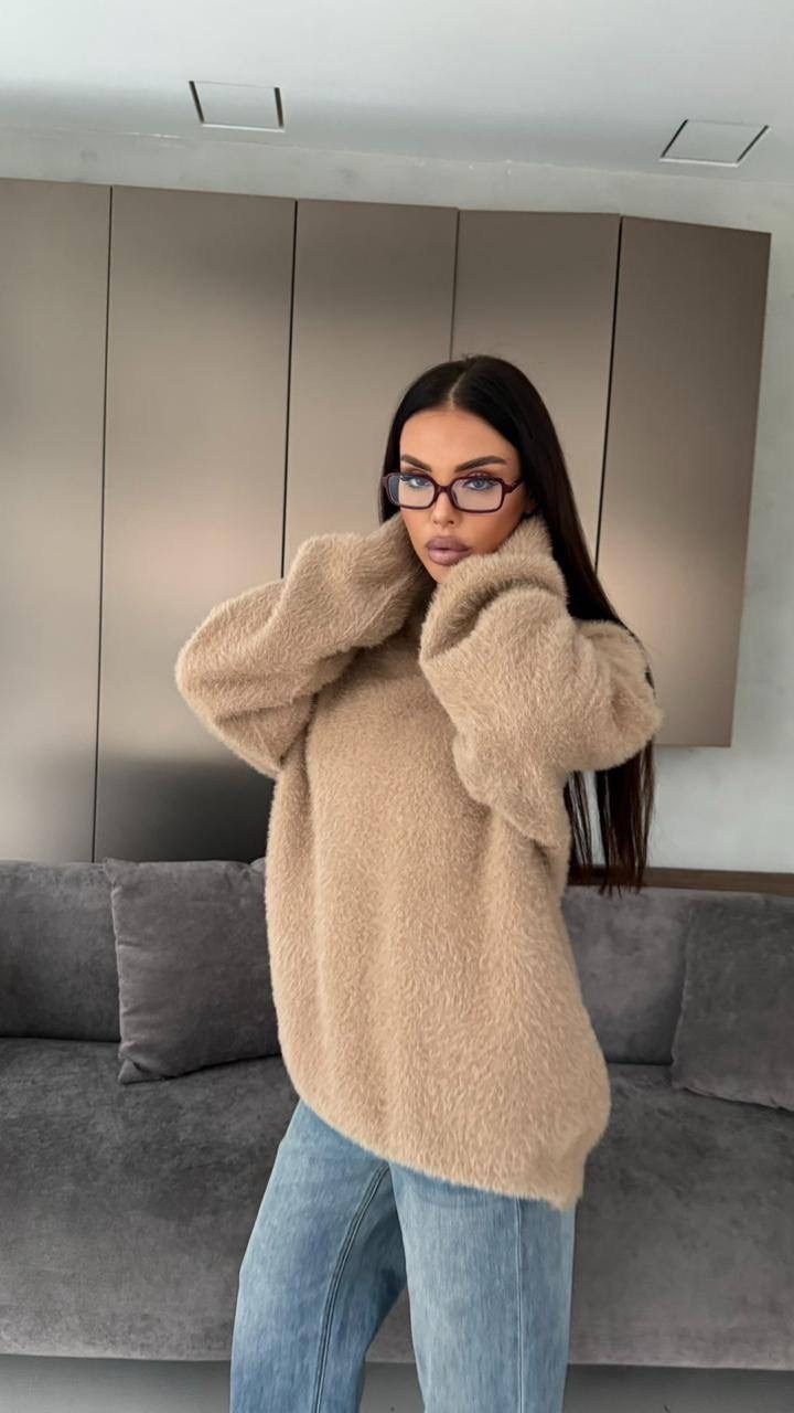 свитер оверсайз,свитер,свитер вязаный оверсайз smile&shine,бежевый свитер,свитера женские