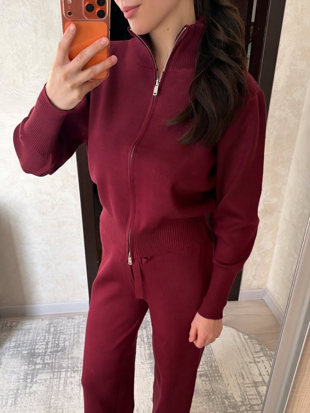костюм трикотажный,костюм трикотажный женский,костюм трикотажный с брюками вязаный на молнии moreclo,женский костюм,костюм с брюками