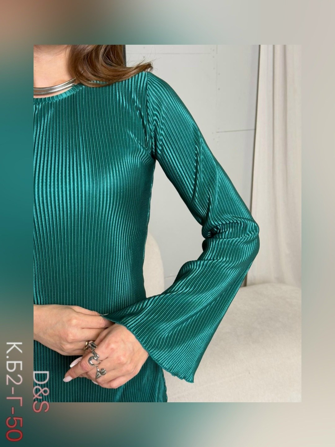 2026 расклешенное плиссированное сексуальное платье с длинными рукавами,зеленое платье плиссе,платье,зеленые платья плиссировка,женское платье