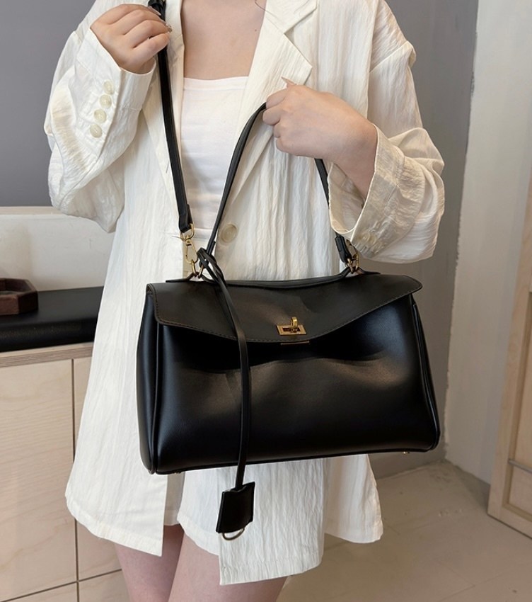 сумка тоут классическая на плечо 32cm la timoo,сумка тоут классическая на плечо 32cm la timoo цвет черный,дизайнерская сумка для плеча для женщин,сумка женская через плечо классическая из эко-кожи,сум