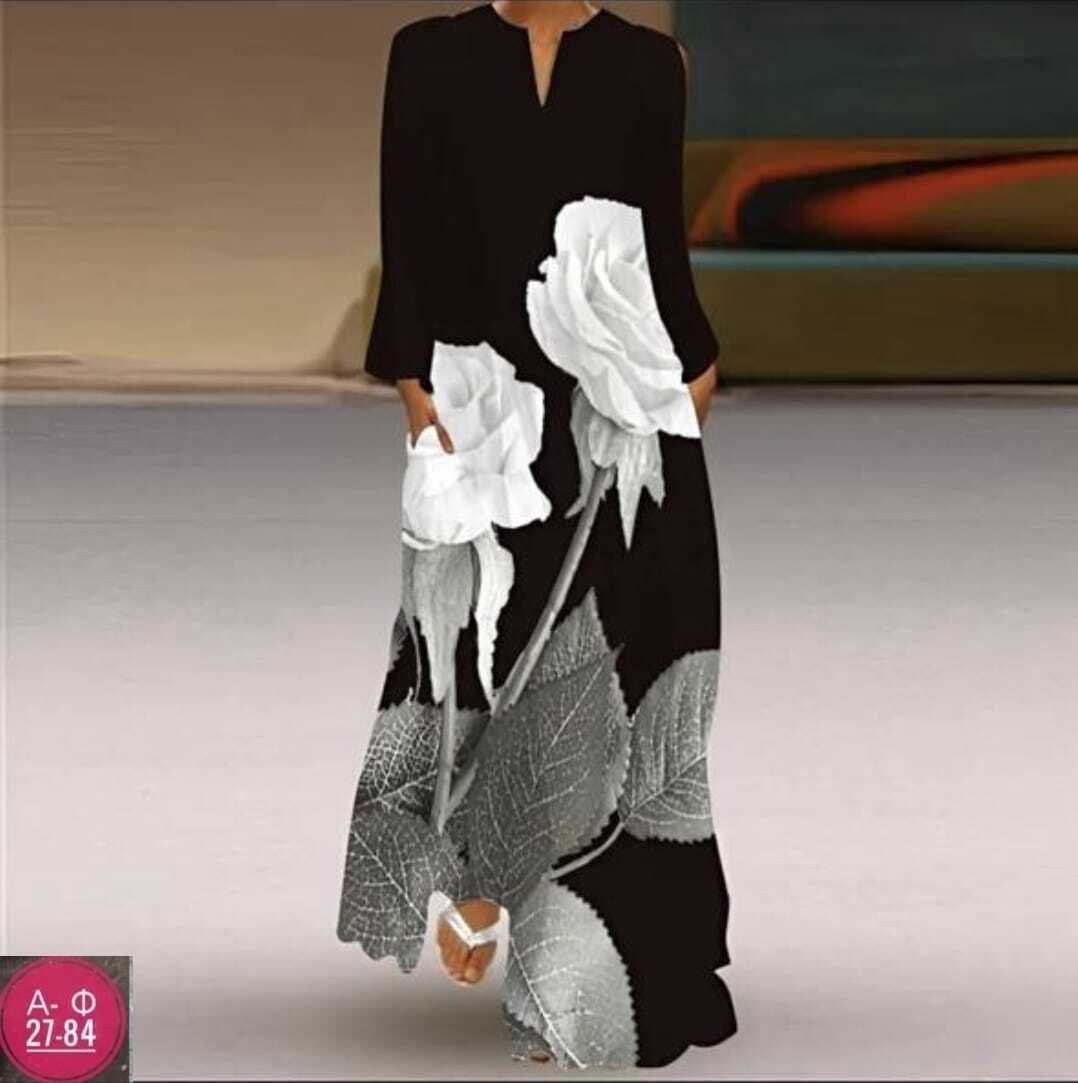 женское длинное платье с принтом,летнее женское платье,платье с цветочными принтами,летнее платье,женское платье с принтом