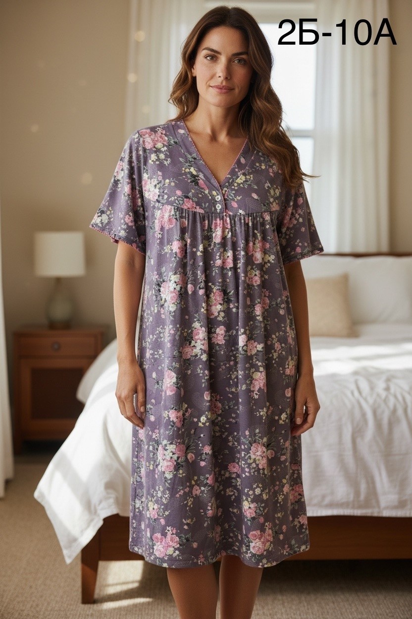 ночная сорочка женская,ночная сорочка,домашнее платье женское,ночная сорочка трикотажная хлопок mironia,ночная сорочка трикотажная хлопок