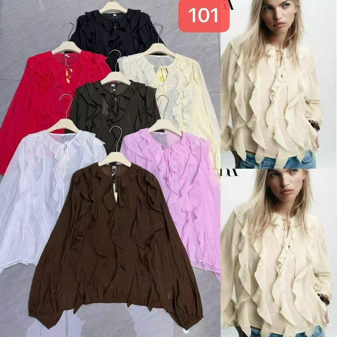 блузка с оборками,блузка с рюшами,женская шифоновая блузка на пуговицах свободная с рюшами и длинным,женская блузка с оборками,блузка шифон
