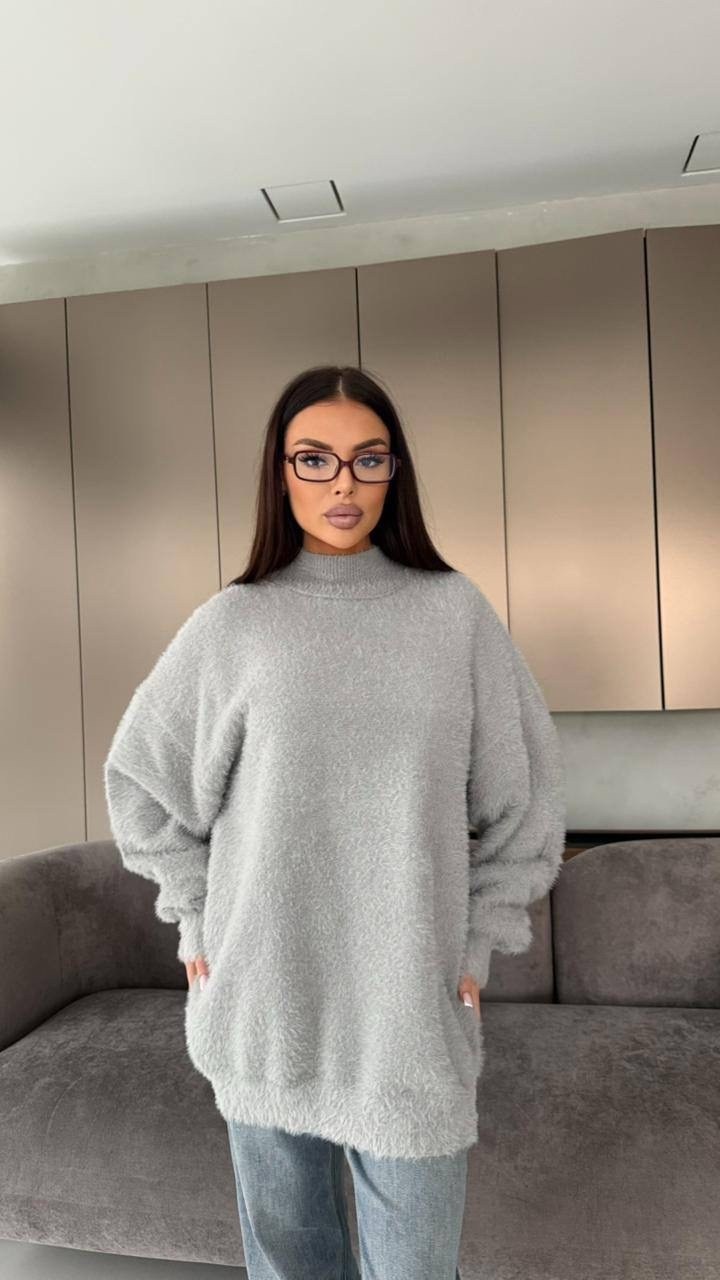 свитер оверсайз,свитер удлиненная,свитер оверсайз с шерстью,свитер оверсайз серый,свитер женский
