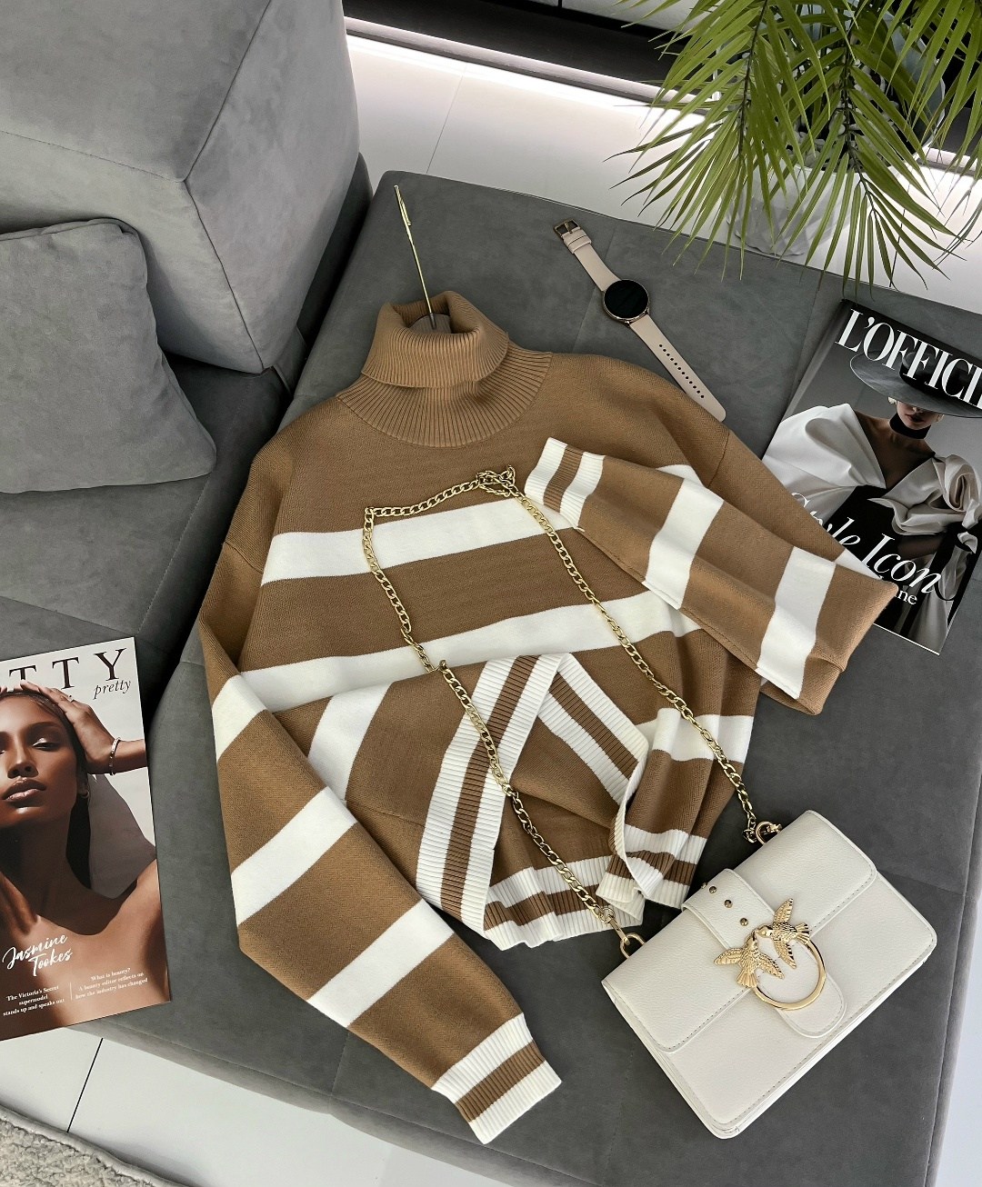 свитер в полоску,женский свитер в полоску,свитер модный,свитера женские,вязаный свитер в полоску