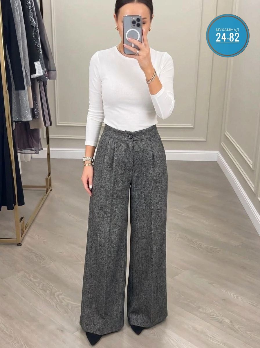 брюки палаццо светло-серые,брюки палаццо,брюки палаццо kiazo размер 42 серый,широкие штаны палаццо-классика в современном мире моды,брюки женские палаццо