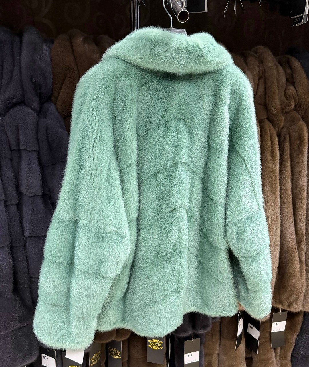 женская норковая шуба,шуба из норки с английским воротником цвет тиффани,норковая шуба,шубка,шуба (норка)