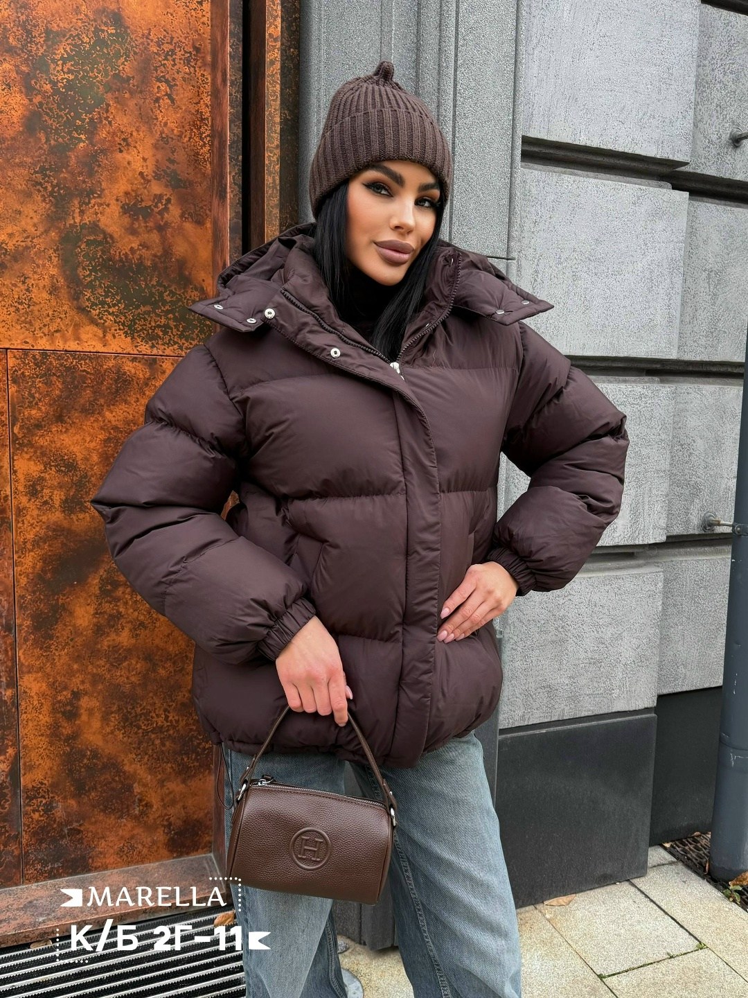 зимняя женская куртка пуховик стёганая с объемным капюшоном reload 8031216,куртка оверсайз,женская зимняя куртка,куртка пуховик,женская демисезонная куртка