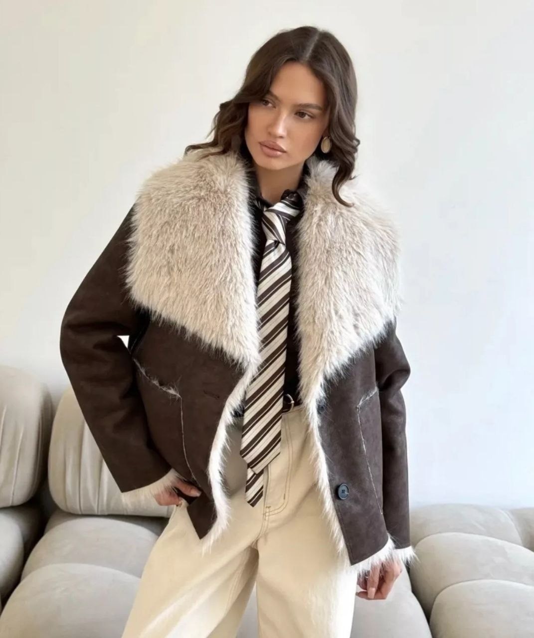 дубленка мех зара фенди,дубленка фенди с мехом,дубленка авиатор fendi,дубленка женская натуральный мех,дубленка зимняя