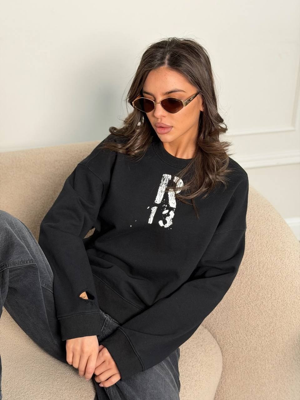 свитшот бежевый,женский свитшот,свитшот,свитшот свободного кроя,женский свитшот оверсайз