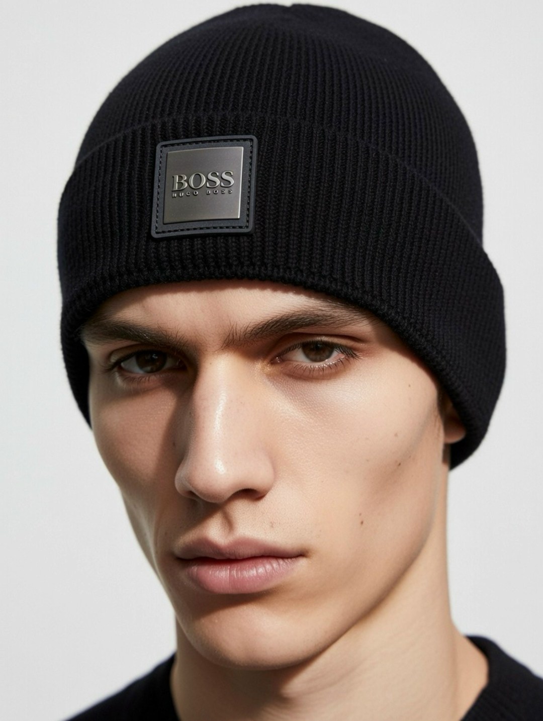 шапка boss,шапка boss трикотажная темно-синяя,шапка hugo boss,шапка afox с добавлением шерсти boss синий,мужские шапки