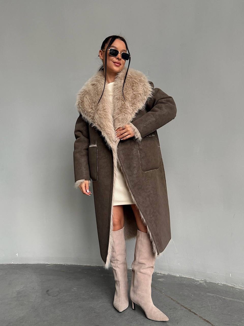 дубленка зимняя,дубленка женская,удлиненная двухстороння шуба - дублёнка,шуба дубленка,женская меховая дублёнка