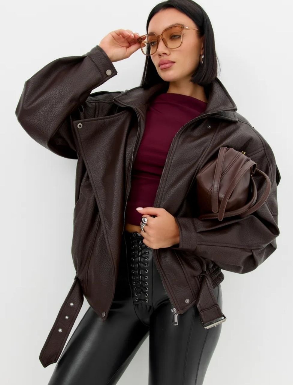 косуха кожаная куртка оверсайз saint shine,косуха женская куртка кожаная оверсайз,куртка кожаная женская,косуха куртка кожаная оверсайз chauzi,куртка кожаная