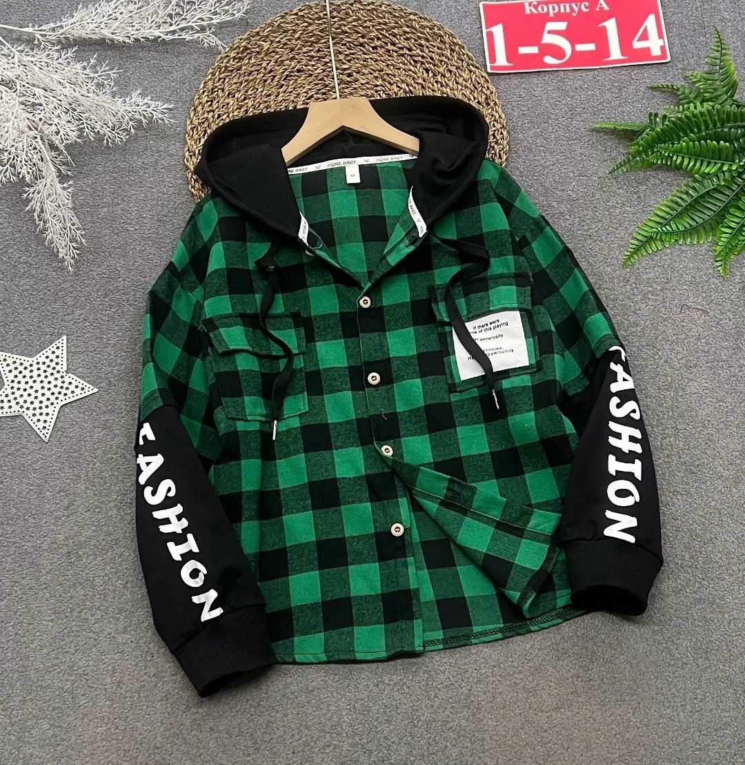рубашка для мальчика в клетку,рубашка детская в клетку,рубашка для мальчика,рубашка с капюшоном в клетку,рубашка с капюшоном для мальчика