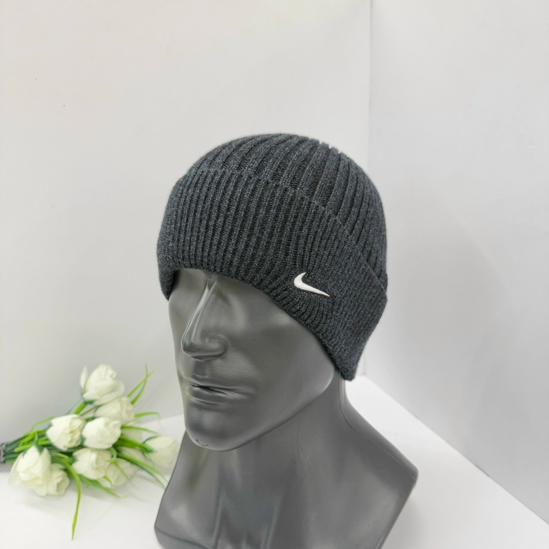 шапка для мужчин,мужская шапка,шапка серая найк мужская 1996,шапка nike,шапка nike мужская зимняя