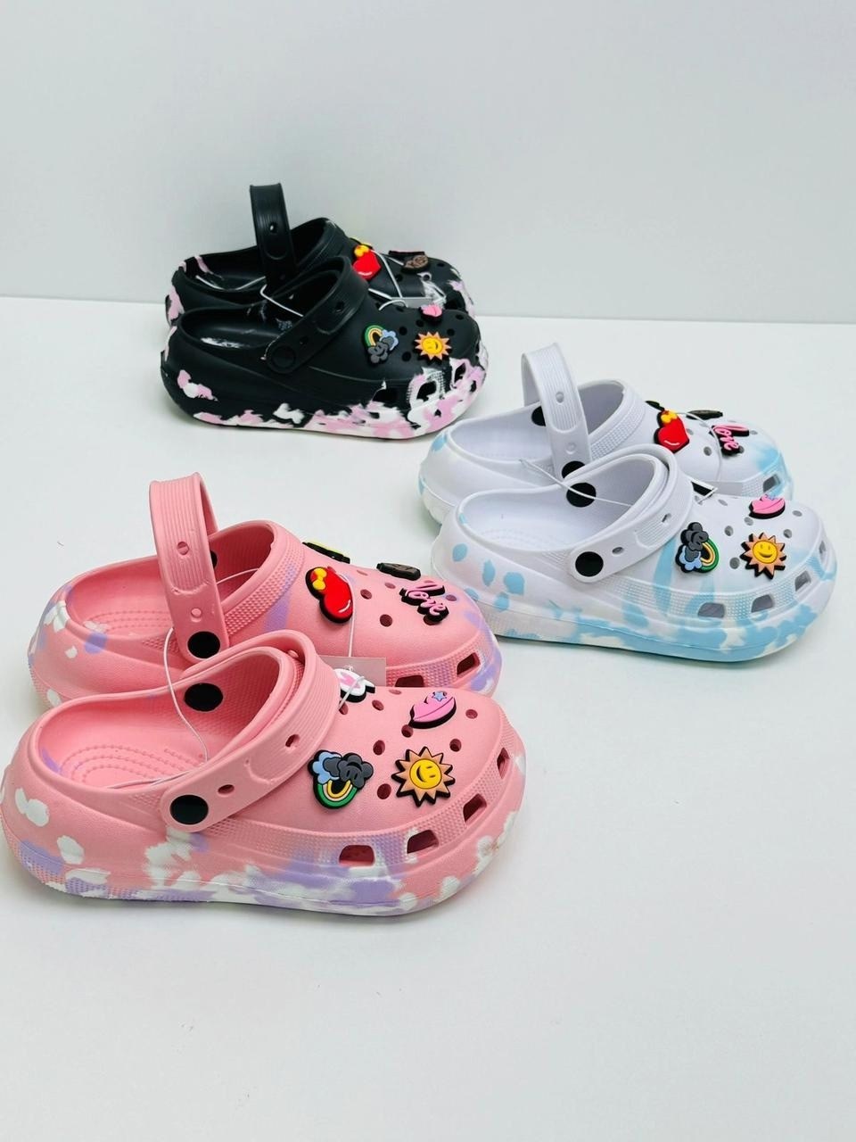 кроксы сабо детские,кроксы детские,,кроксы для девочек,кроксы с джибитсами