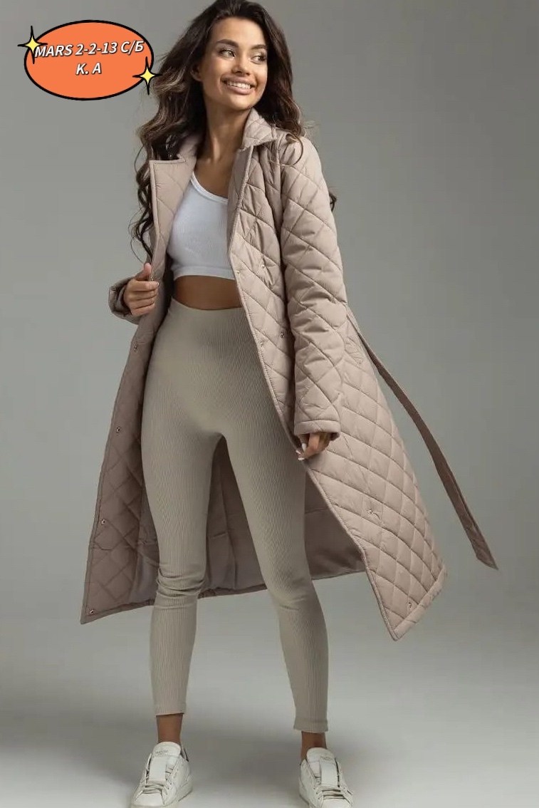 пальто весна-осень стеганое comokod woman,пальто весна-осень стеганое comokod woman цвет бежевый,длинное стеганое пальто,стеганое пальто 2026 2026 тренд,стеганое пальто