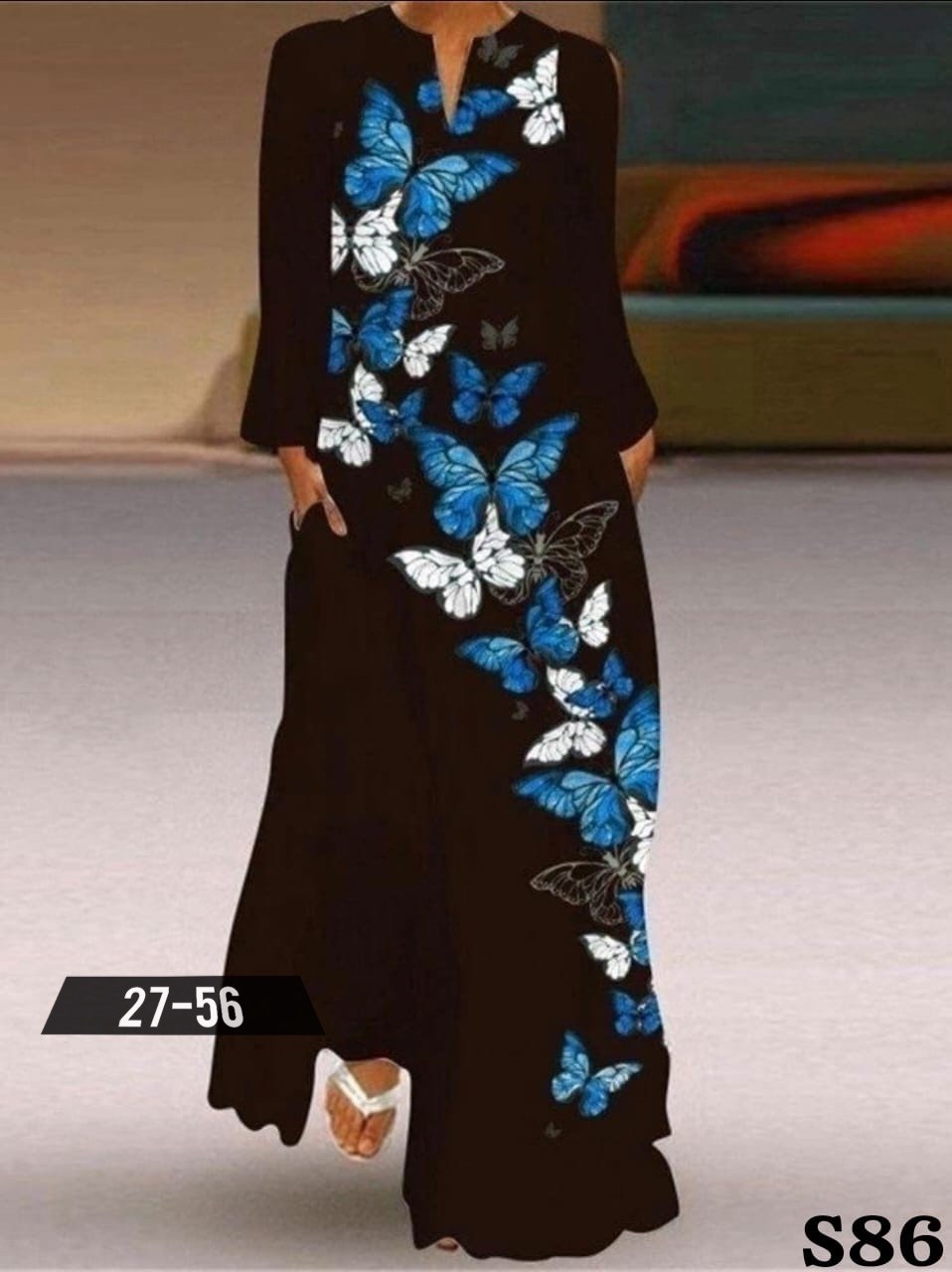 женское длинное платье с принтом,длинное платье женское,платье с длинными рукавами,модное платье,длинное платье для женщин