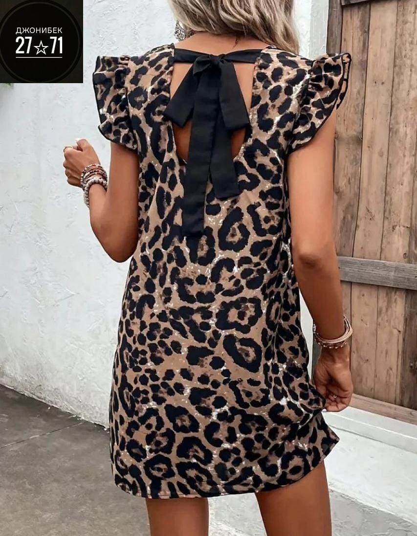 платье с леопардовым принтом,платье женская,платье женское леопардовое,платье летнее,платье