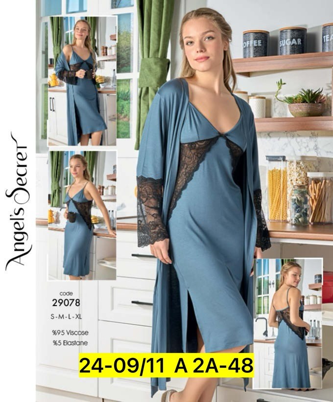 пеньюар с халатом,пеньюар,комплект ночной сорочки-халата,комплект халат,халат женский