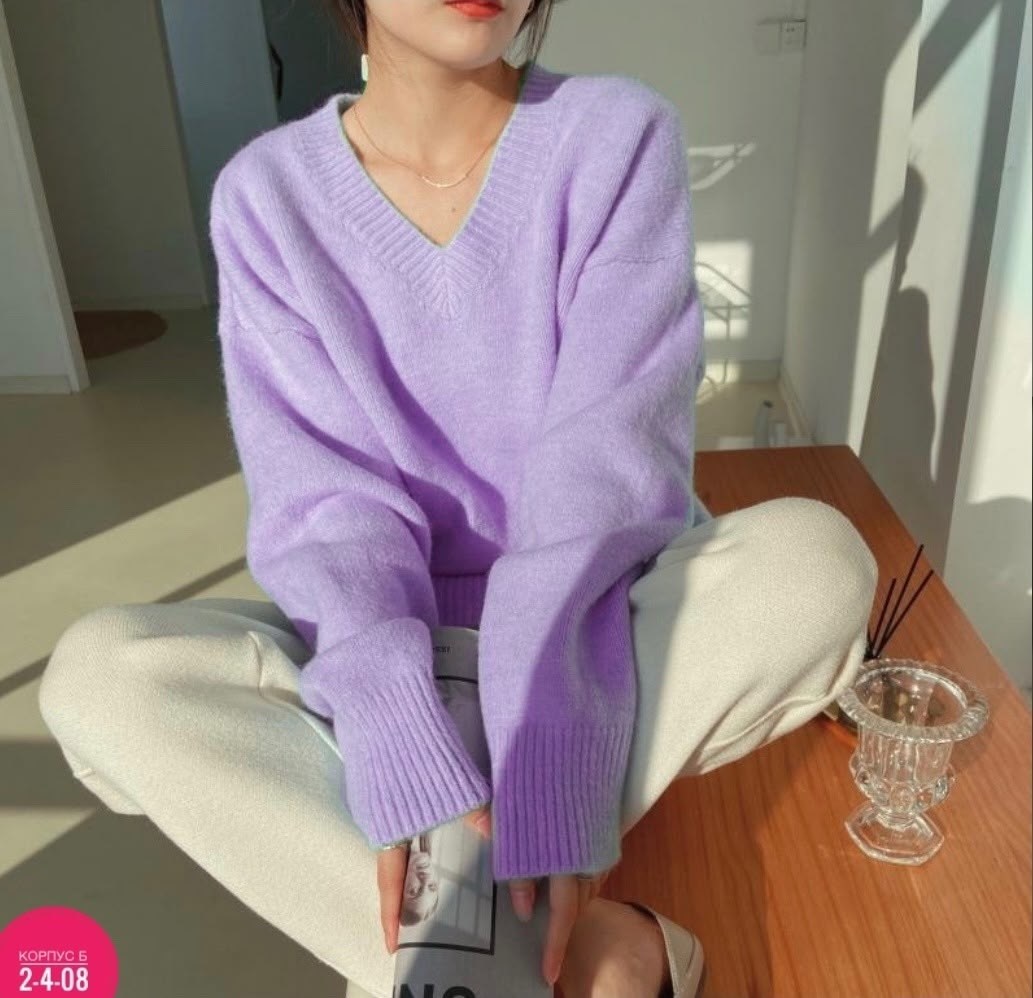 женский трикотажный свитер с v образным вырезом,мятный кашемировый свитер,нежный джемпер,женский свободный свитер,дженни в свитере