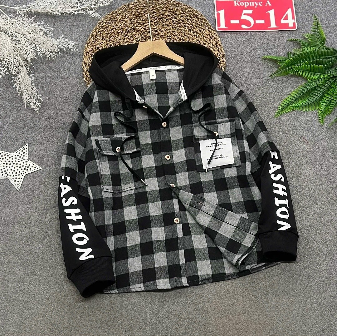рубашка для мальчика в клетку,рубашка детская в клетку,рубашка для мальчика,рубашка с капюшоном в клетку,рубашка с капюшоном для мальчика