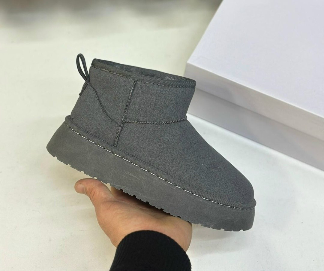 угги женские,угги женские зимние,угги короткие,,угги размер 23,5 темно-серый