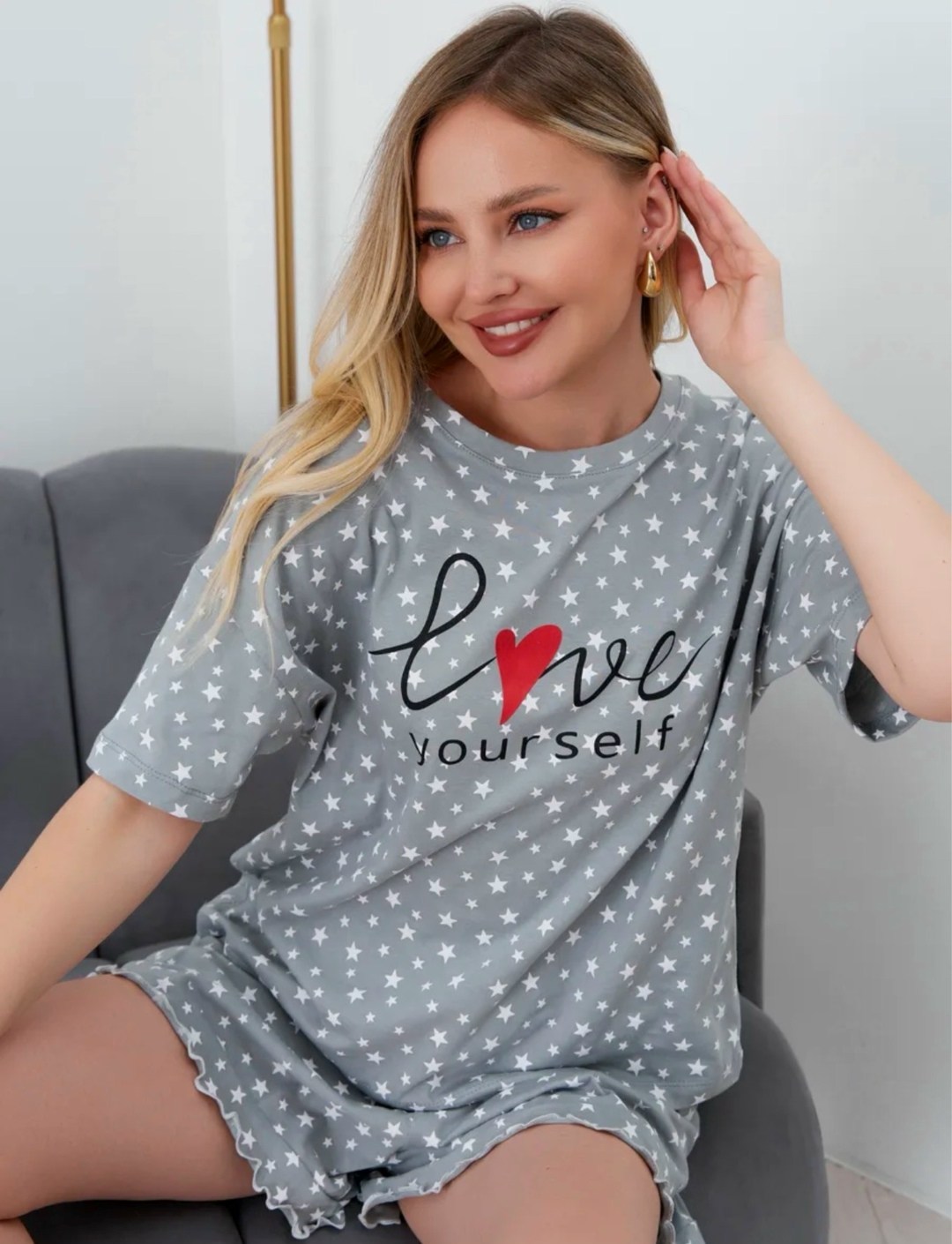 пижама женская с шортам,женские пижамы,пижама с шортами хлопок deby do 241962925,пижама с шортами,пижама