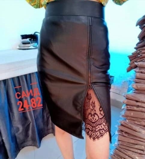 кожаная юбка с кружевом,кожаная юбка с гипюром,женская юбка из экокожи,юбка из экокожи,юбка кожаная женская