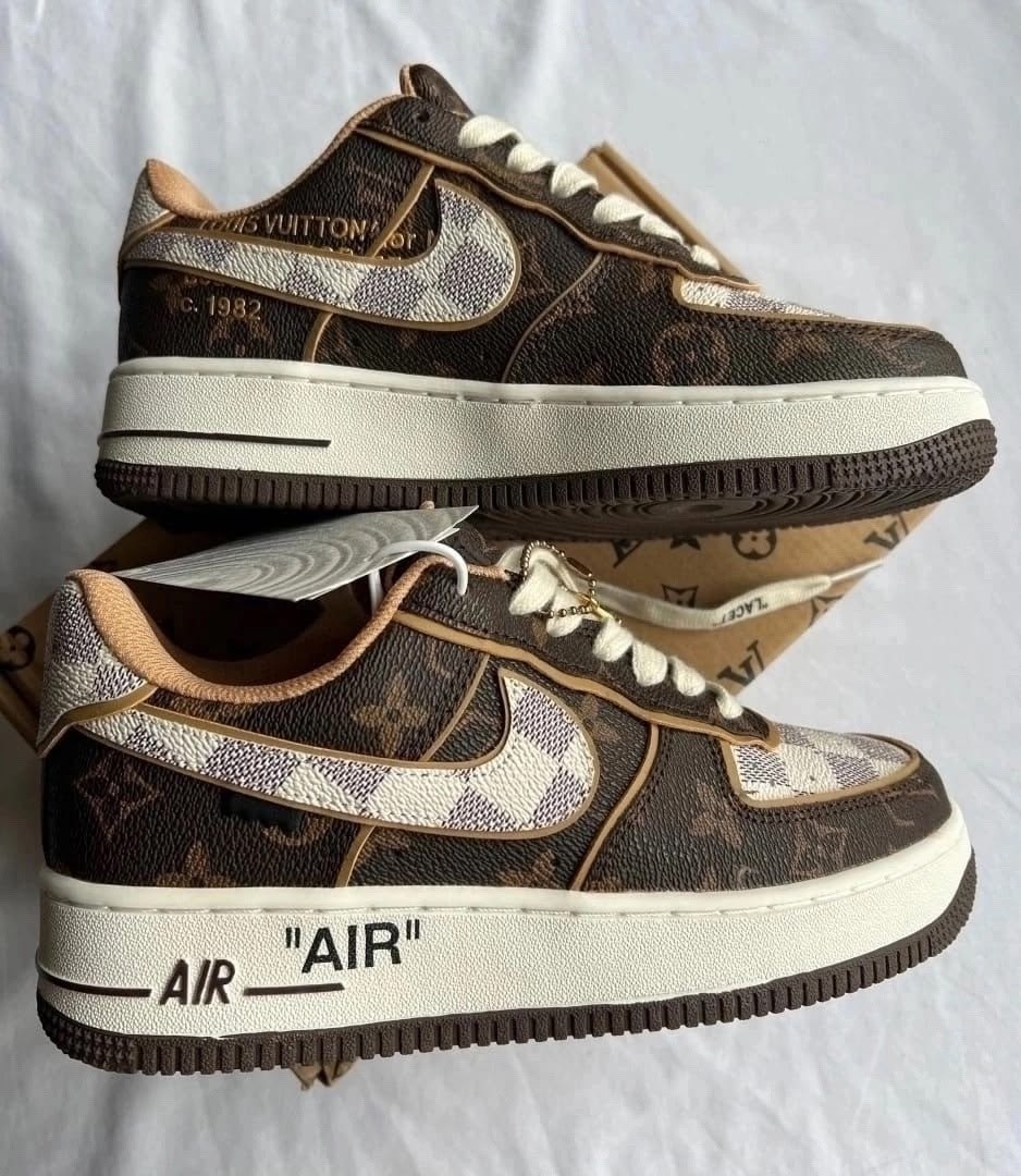 кроссовки луи витон найк,кроссовки louis vuitton,кроссовки nike air force louis vuitton,louis vuitton x air force 1 low trainer brown monogram sneakers,nike air force 1 x louis vuitton