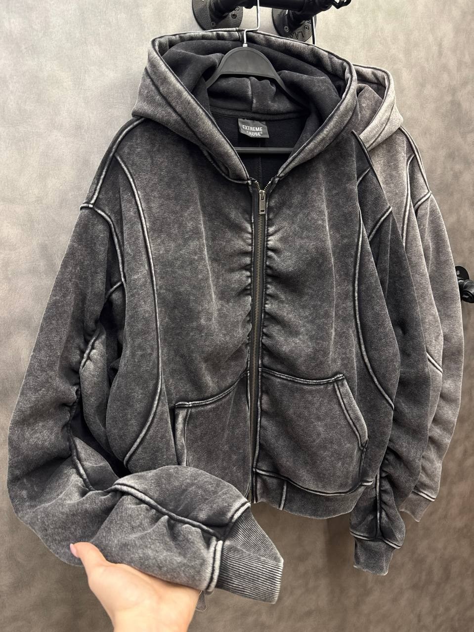 зип худи оверсайз с начесом варенка karrera 529167001,зип худи оверсайз с начесом варенка prblms 287764561,оверсайз худи,толстовка мужской,зип худи оверсайз с начесом варенка karrera