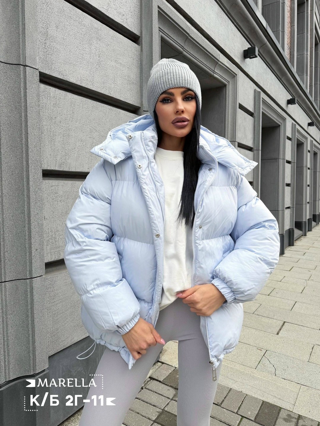 зимняя женская куртка пуховик стёганая с объемным капюшоном reload 8031216,куртка оверсайз,женская зимняя куртка,куртка пуховик,женская демисезонная куртка