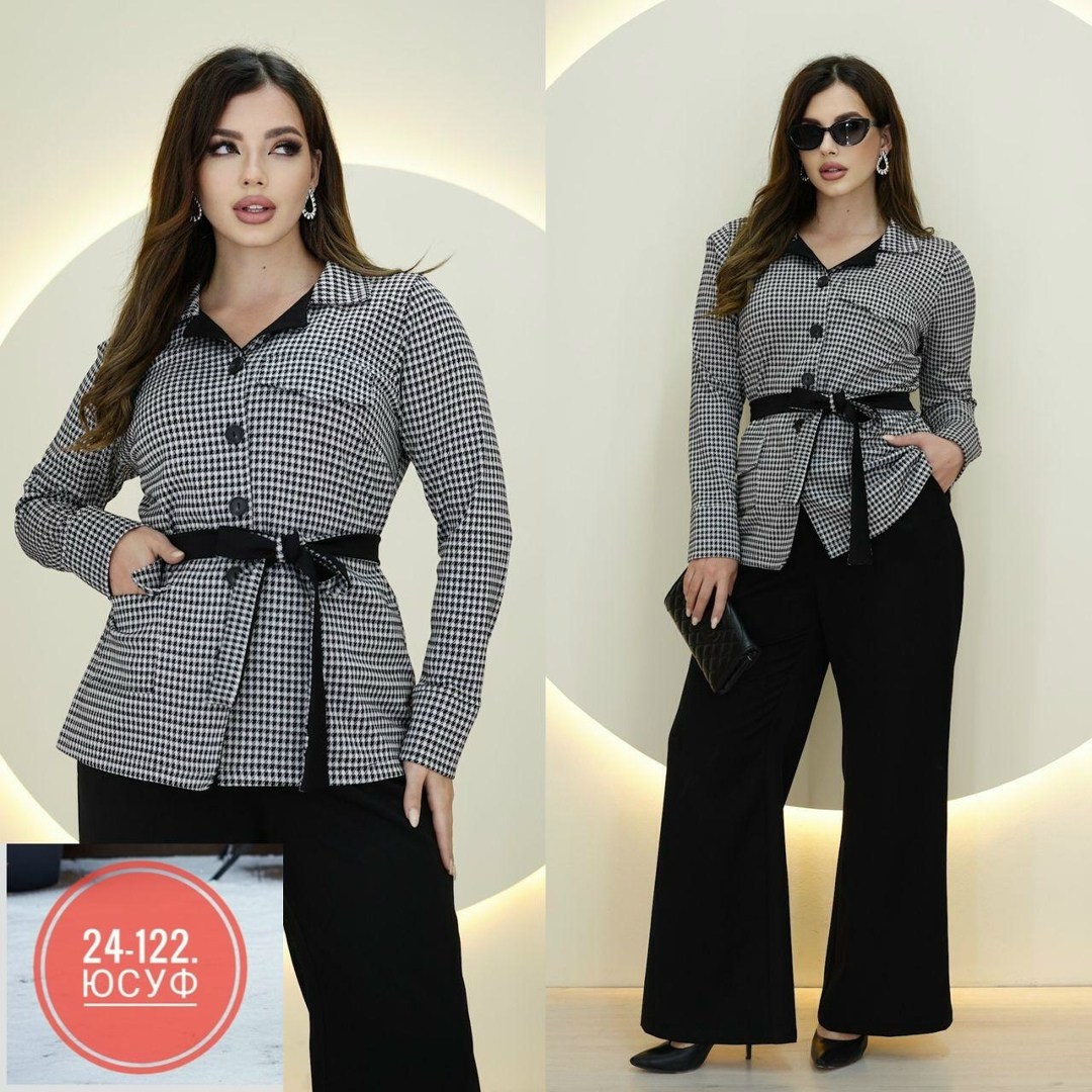женские костюмы брючные,женские костюмы,женский костюм двойка,стильные костюмы,брючные костюмы в клетку для полных женщин