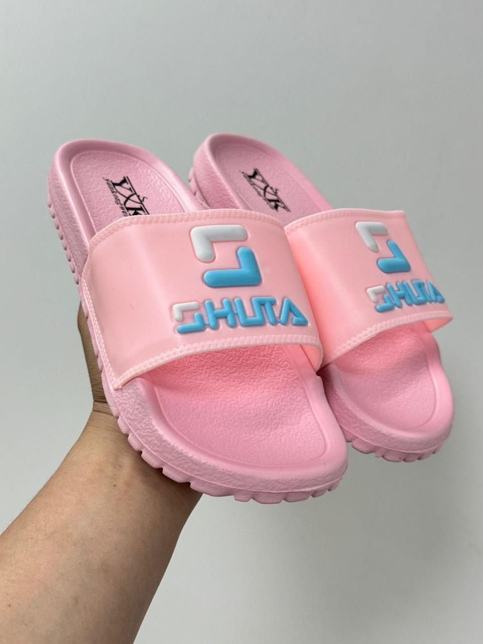 шлепанцы fila,шлепанцы женские,,розовые шлепки,сандали фила розовые