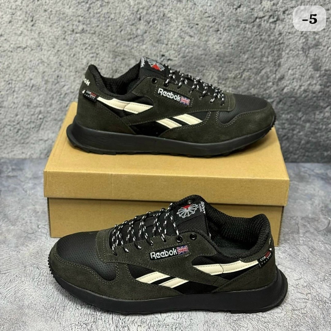 кроссовки мужские reebok,кроссовки reebok,кроссовки reebok classic leather 'black army green',кроссовки reebok classic,reebok classic leather хаки мужские
