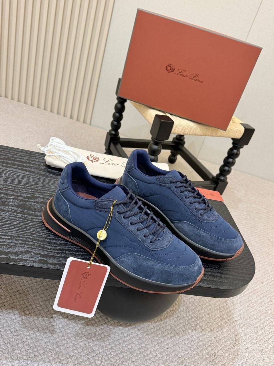 ,кроссовки loro piana,кроссовка мужской,loro piana замшевые кроссовки week end walk blue,мужской кроссовки