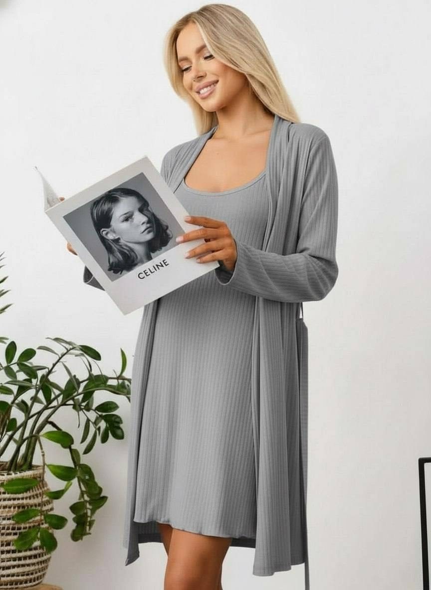 комплект халат и сорочка ночная,комплект сорочка халат,халат домашний с сорочкой комплект,комплект халат,халат домашний с сорочкой комплект u.amans