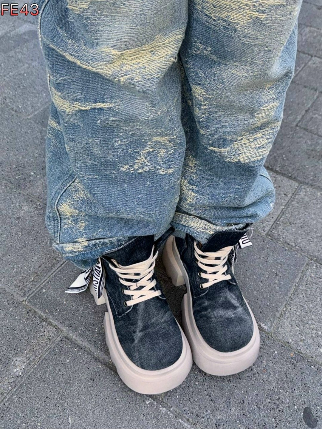 джинсовые ботинки,,женские ботинки,джинсовая ,ботинки модные