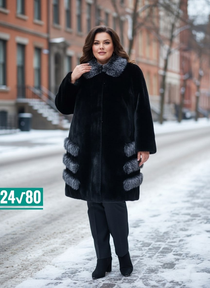 шуба из мутона для полных,шуба,alef шуба из мутона,шуба из мутона,шуба из мутона с воротником, отделка блюфрост