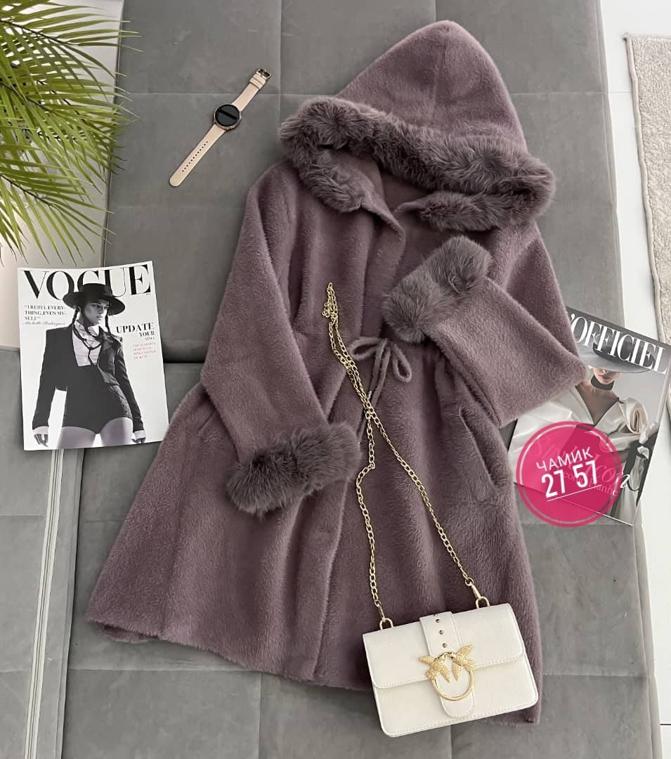 меховое пальто с капюшоном,женское кашемировое пальто с капюшоном,пальто теплое,пальто с капюшоном женское,меховое пальто